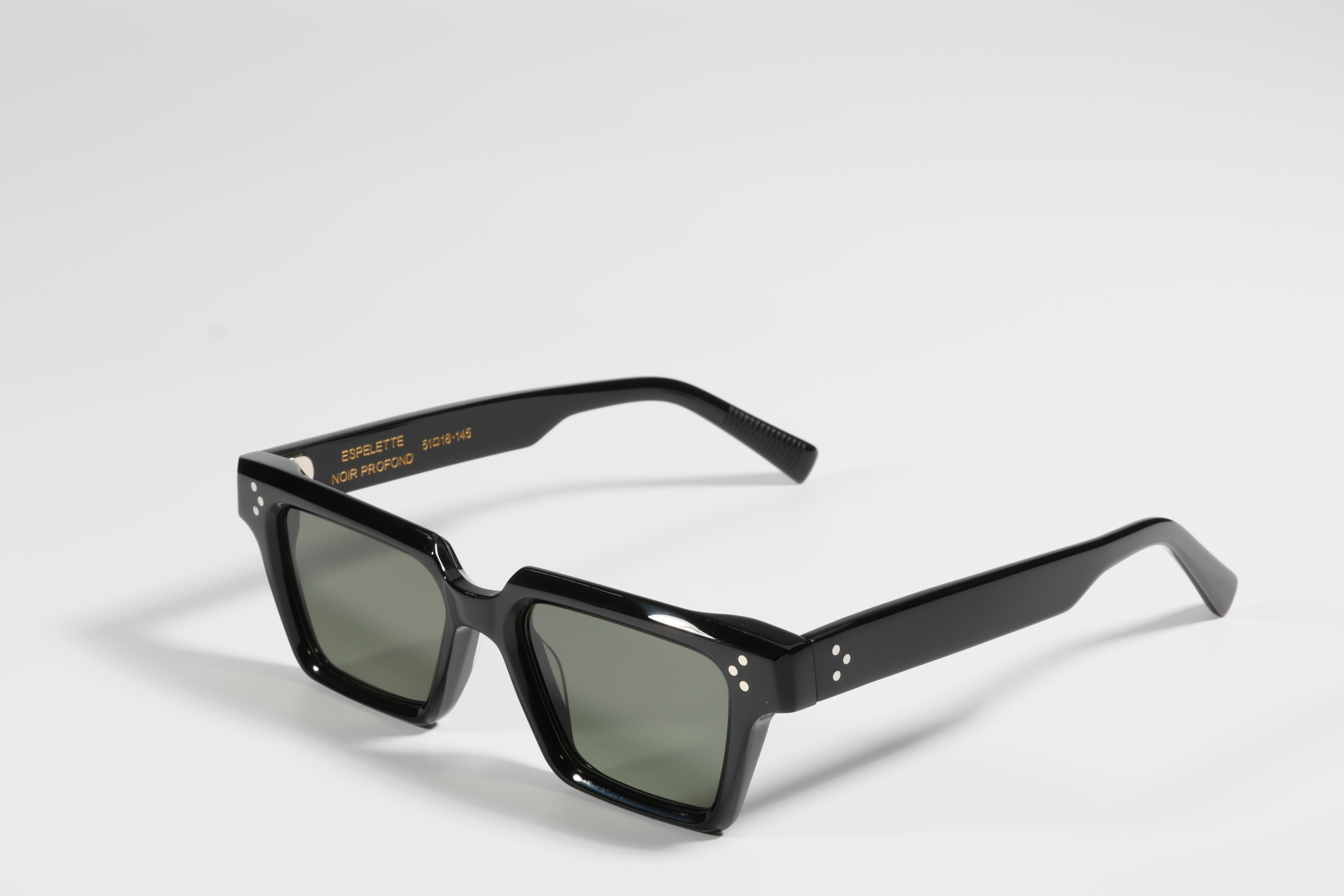 Lunettes de soleil en acétate M49 - Collection Pays Basque - Espelette Noir Profond