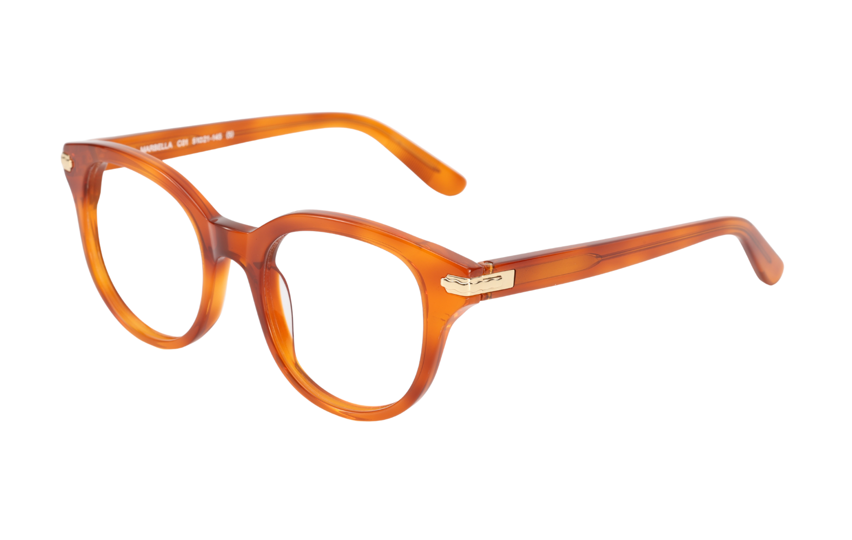 Lunettes de vue en acétate M49 - Collection VAGUE- MARBELLA Havane ecaille miel