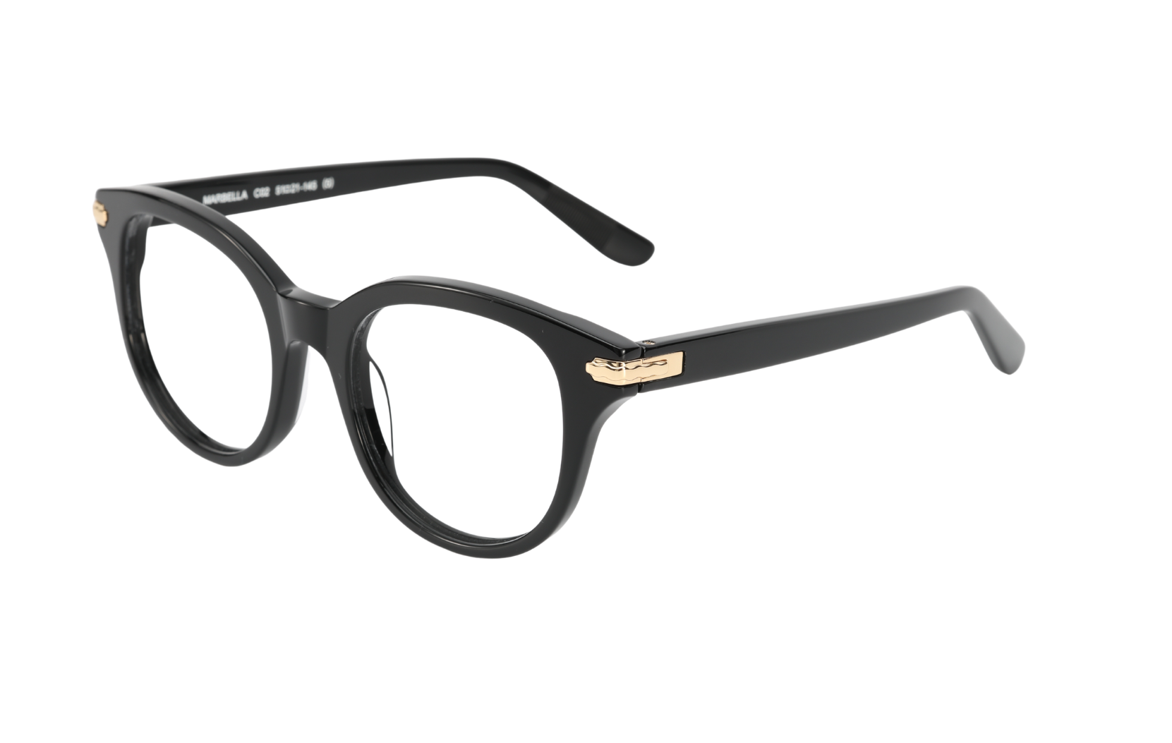 Lunettes de vue en acétate M49 - Collection VAGUE- MARBELLA Noir profond