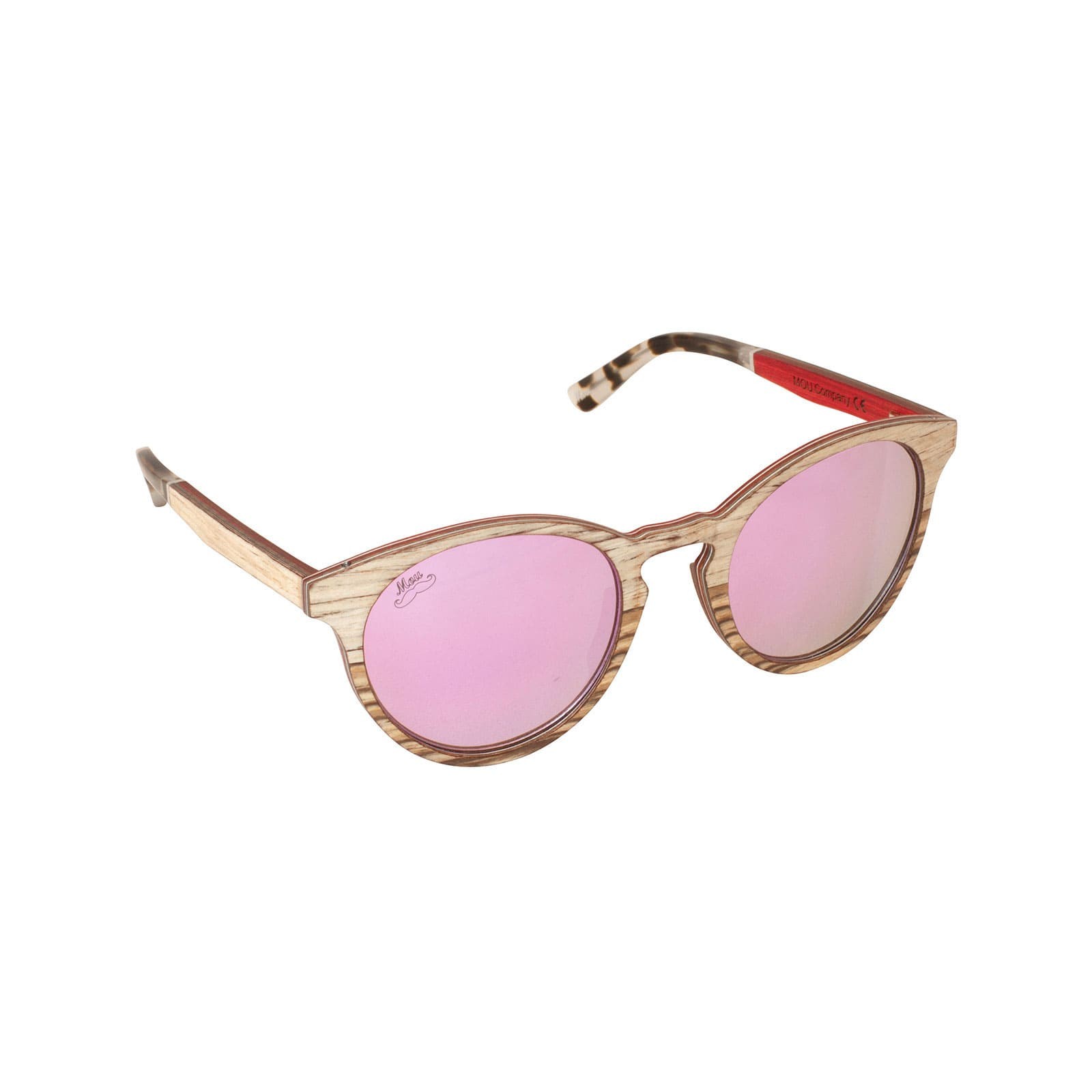 Lunettes de soleil en bois de chêne et de zébrano - Red Collection BASTA