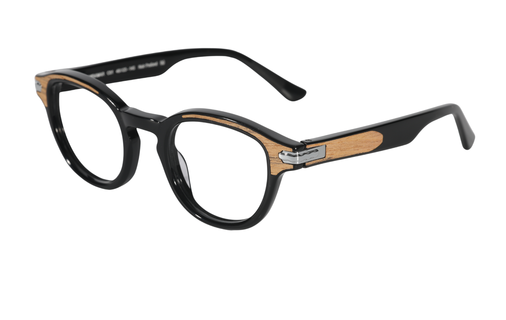 Lunettes optique association bois/acétate M49 - Collection VAGUE - MIRAMAR Noir Profond