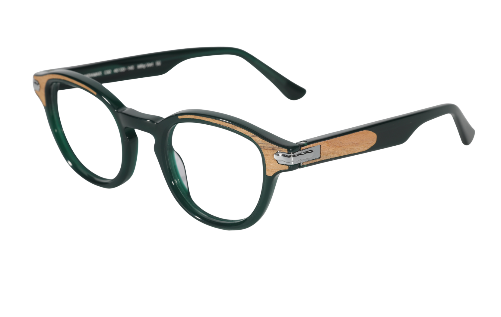 Lunettes optique association bois/acétate M49 - Collection VAGUE - MIRAMAR Milky Green
