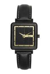 Montre femme : bois ébène noir