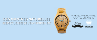 Montres en bois pour homme : RACING 92 X MOU COMPANY