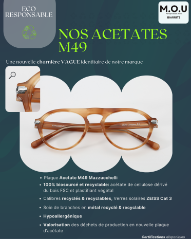 La nouvelle collection VAGUE en ACETATE M49 est disponible